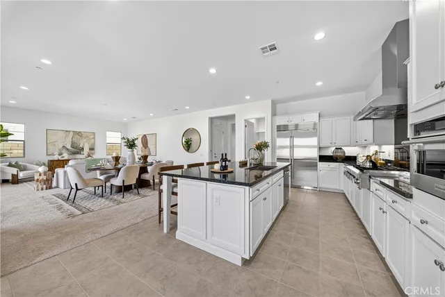 a kitchen with lots of counter top space