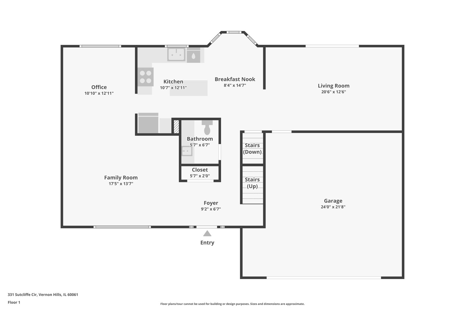 331 Sutcliffe Circle Vernon Hills, IL 60061 - Photo 26 of 26 a picture of a bathroom with a white refrigerator and a white refrigerator