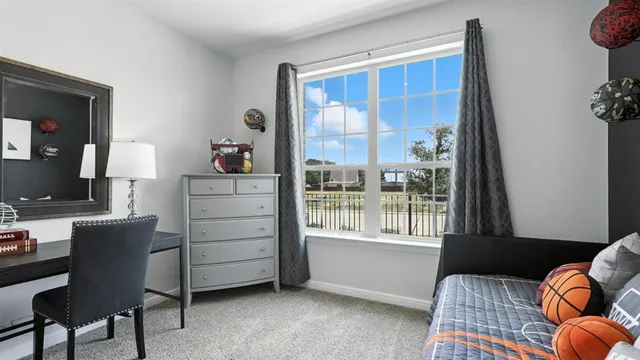 a view of small space with racks on the wall