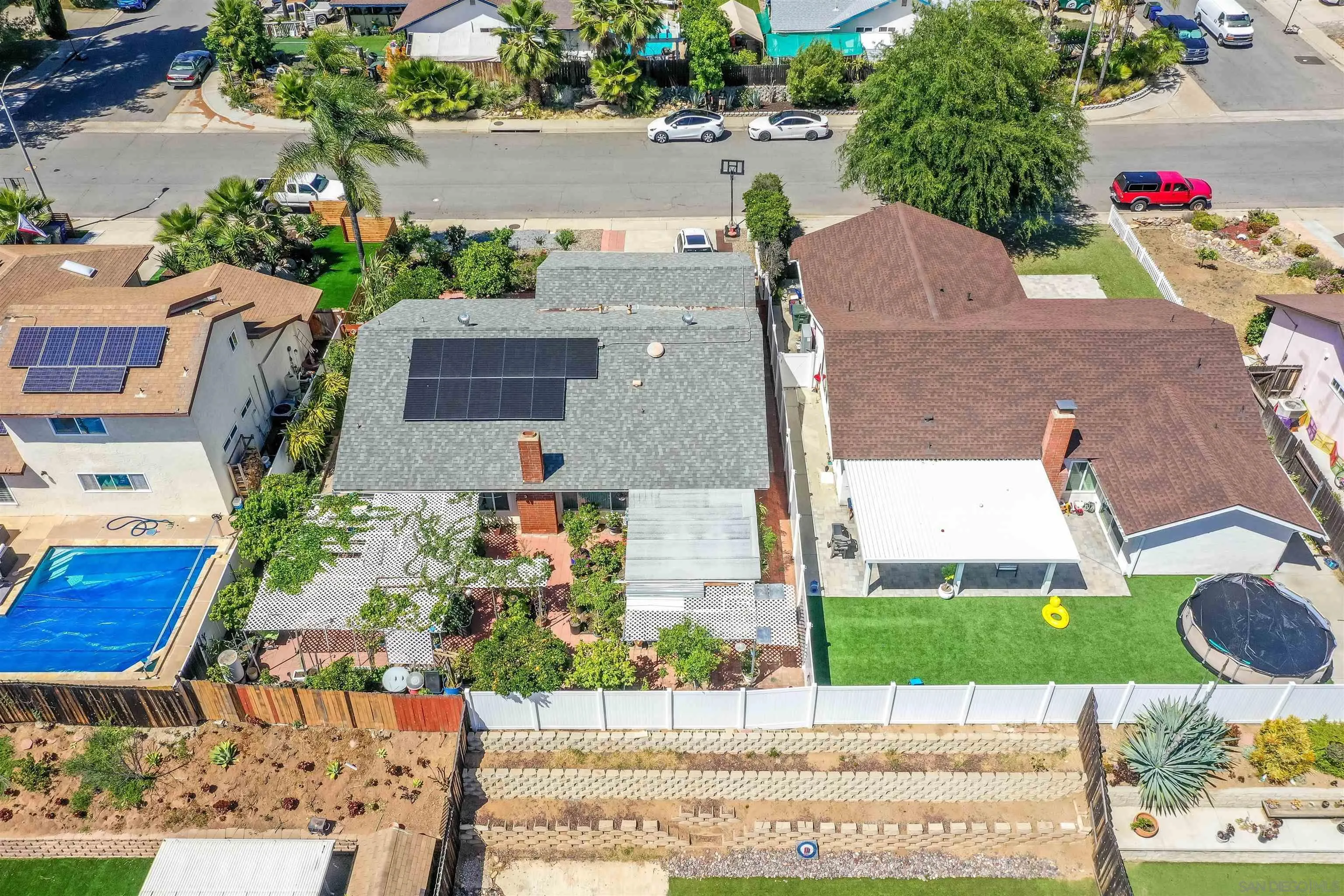 14513 Mirando Street Poway, CA 92064 - Photo 20 of 25 an aerial view of a house with a yard and potted plants