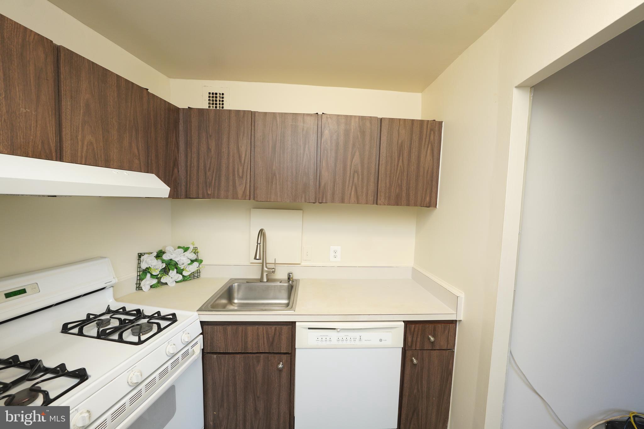 1111 University Boulevard West, Unit 1001A Silver Spring, MD 20902 - Photo 19 of 27 a kitchen with a sink a stove and cabinets