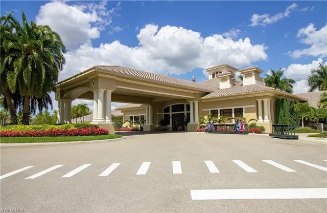 a view of a food mall next to a building