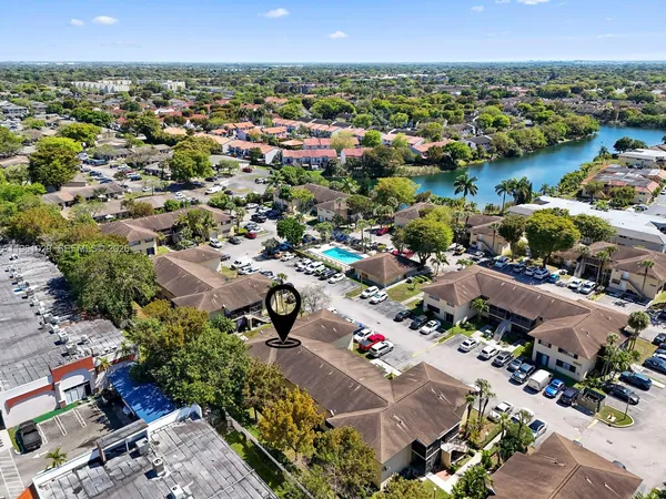 an aerial view of a city
