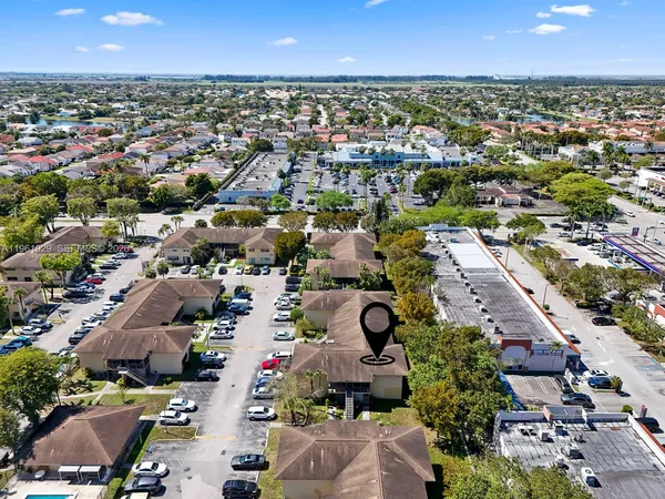 an aerial view of a city