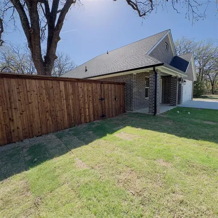 a backyard of a house