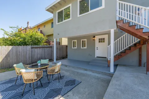 a house view with a outdoor space
