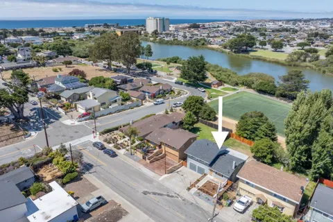 an aerial view of a city