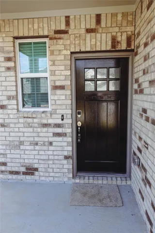 a view of front door of house