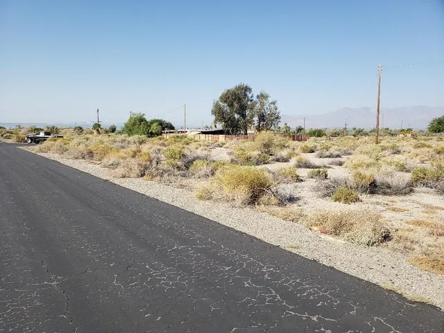 a view of a snow on the road