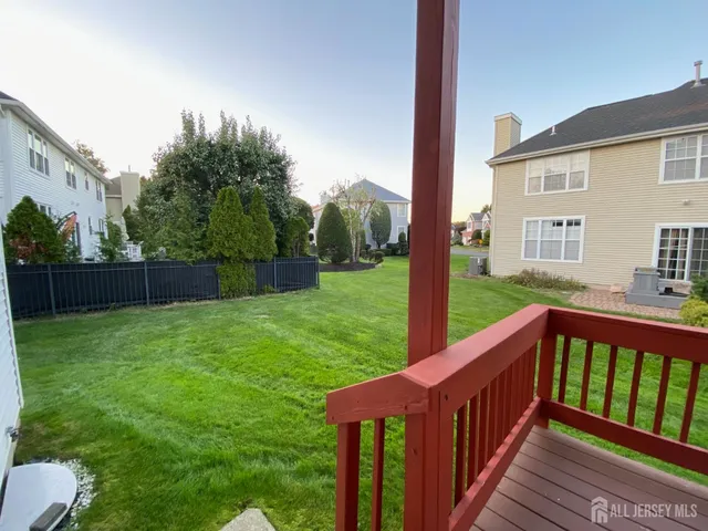 a view of a porch with a yard