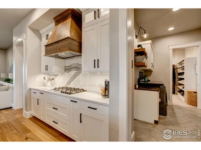 a kitchen view of counter top space