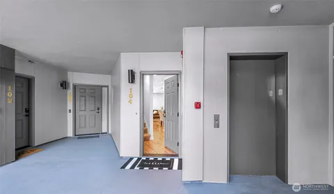 a view of a room with closet