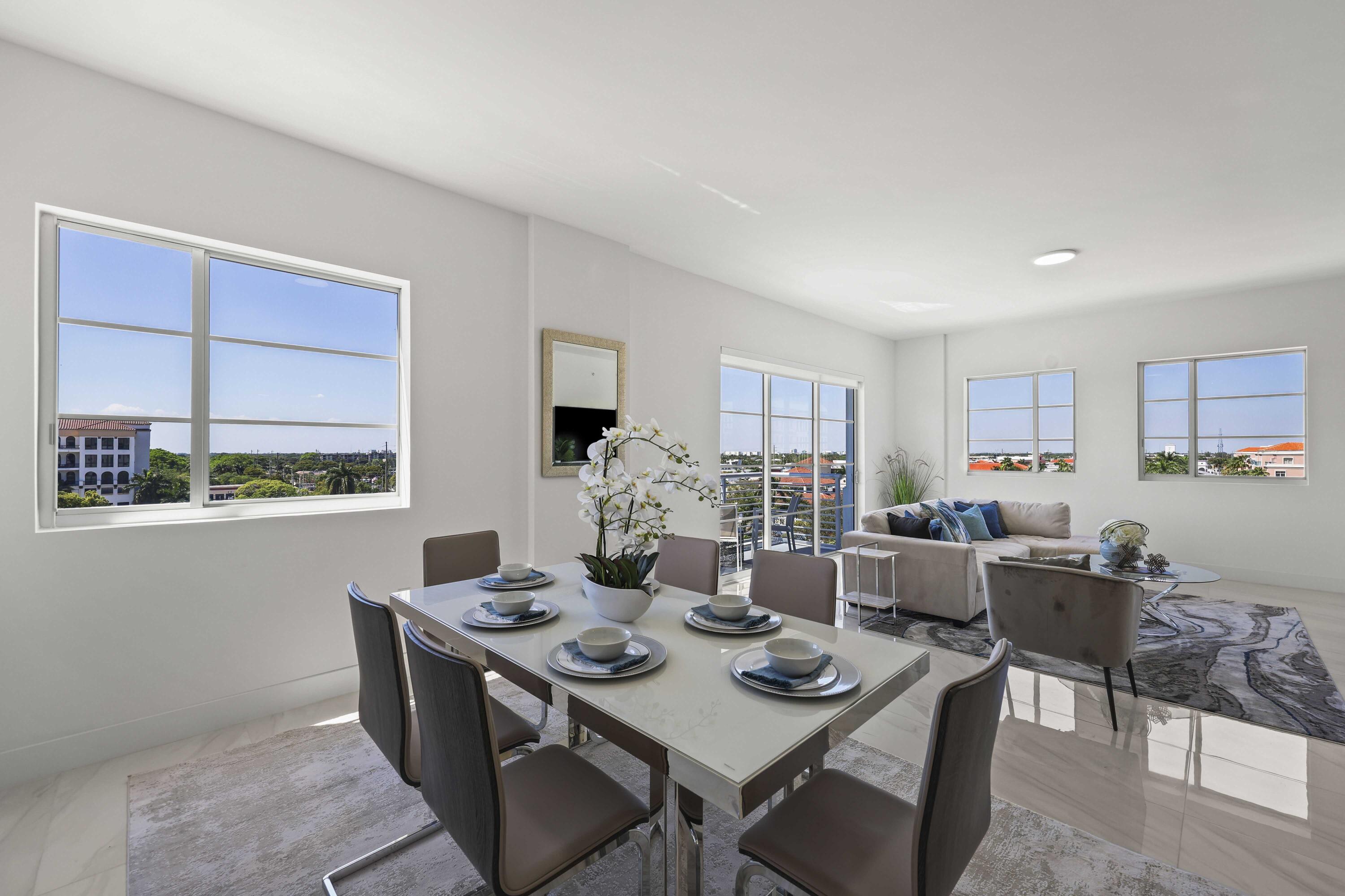 155 East Boca Raton Road, Unit 723 Boca Raton, FL 33432 - Photo 9 of 54 a view of a dining room with furniture window and outside view