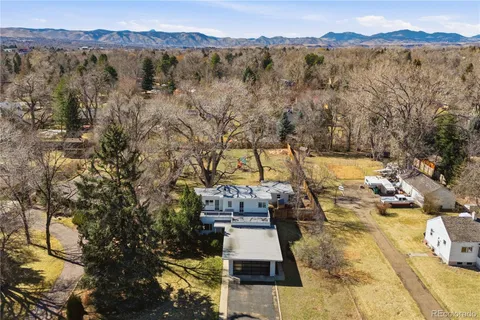 a view of a city with mountain