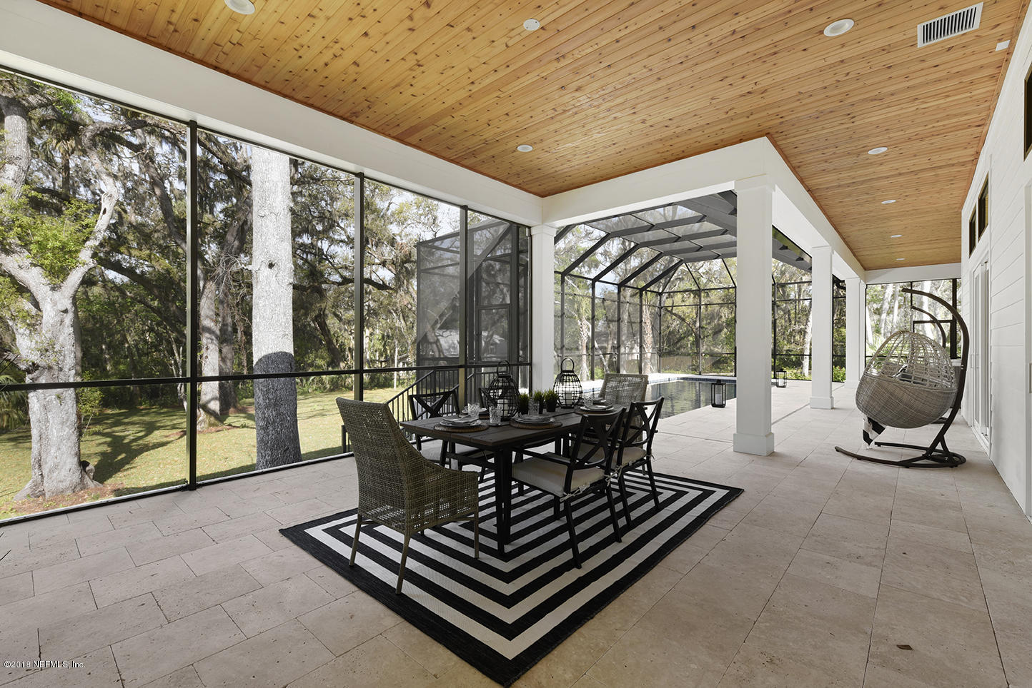 1213 Neck Road Ponte Vedra Beach, FL 32082 - Photo 28 of 48 Z. Rear Lanai with Tongue & Groove Cedar