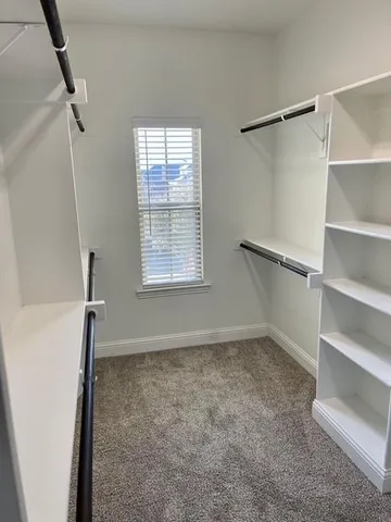 a view of a livingroom with a ceiling fan closet and a ceiling fan