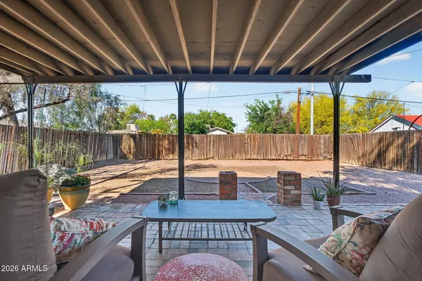 a view of outdoor space with chairs