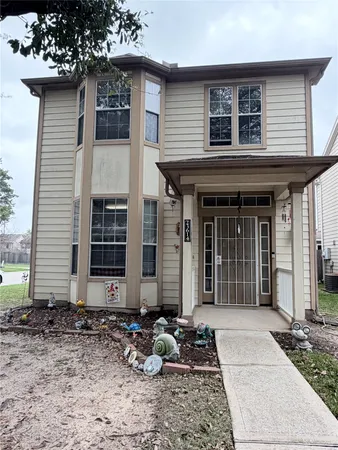 a front view of a house