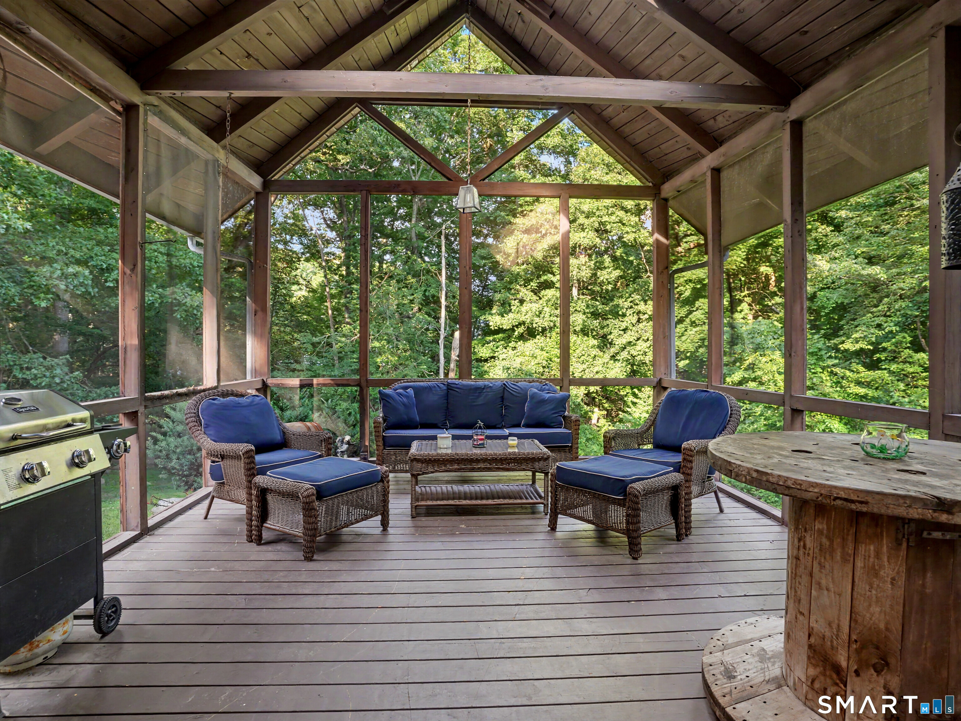 15 Flat Rock Drive Ridgefield, CT 06877 - Photo 14 of 39 a outdoor space with furniture and wooden floor
