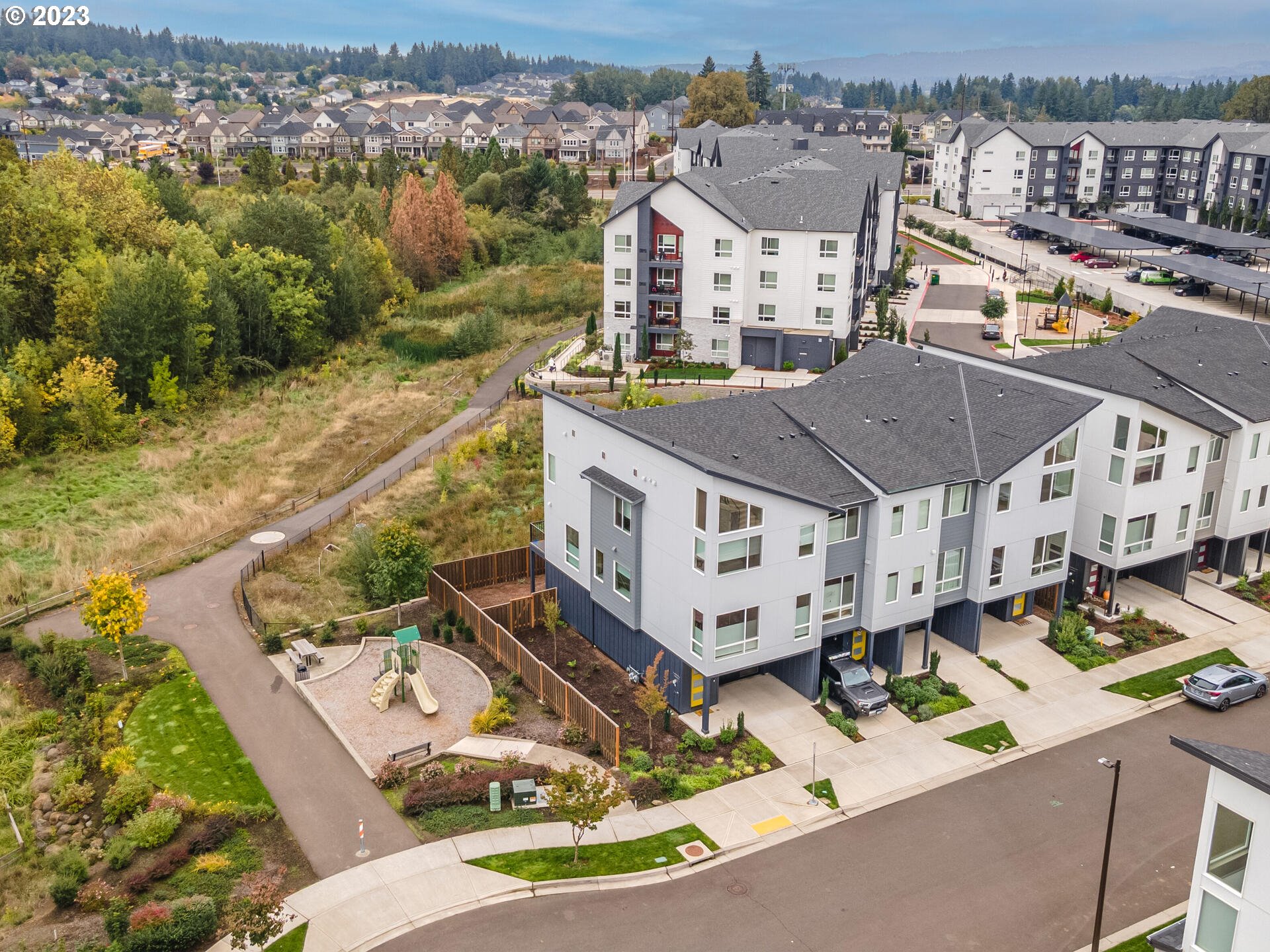 17100 Southwest Albatross Lane Beaverton, OR 97007 - Photo 46 of 48 an aerial view of residential houses with outdoor space