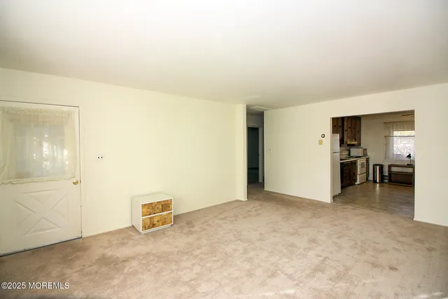 an empty room with closet