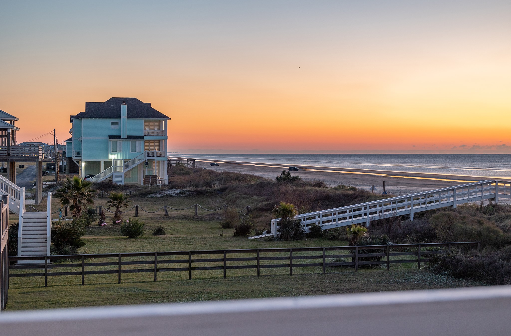 843 South Jacks Road Crystal Beach, TX 77650 - Photo 20 of 45 A sunset that will take your breath away from the spacious deck.
