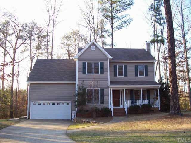 2036 Stoneglen Lane Raleigh, NC 27603 - Photo 1 of 12 View of front elevation with brand new siding and shutters. Rocking chair front porch! Exterior Front