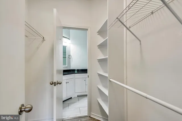 a view of walk in closet