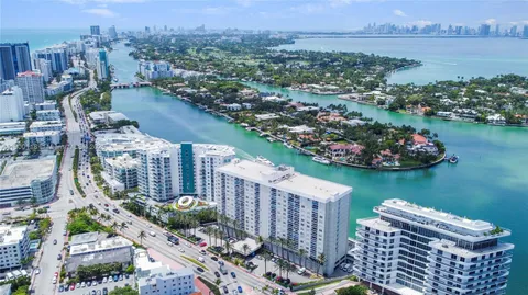 a view of a city and lake