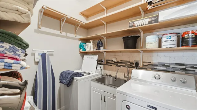 a room with storage and utility