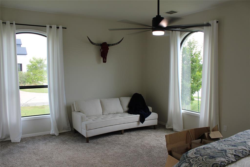 333 Renaissance Lane Heath, TX 75032 - Photo 29 of 35 Arch-top windows with white drapery rods and curtains