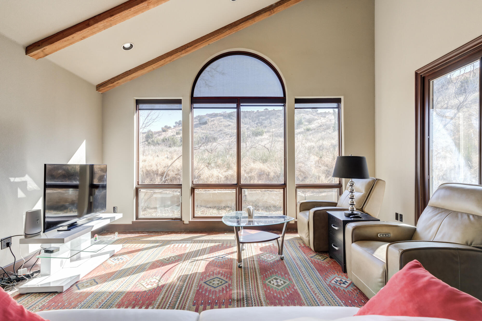 41 South Lake Shore Drive Ransom Canyon, TX 79366 - Photo 21 of 56 a living room with furniture and a large window