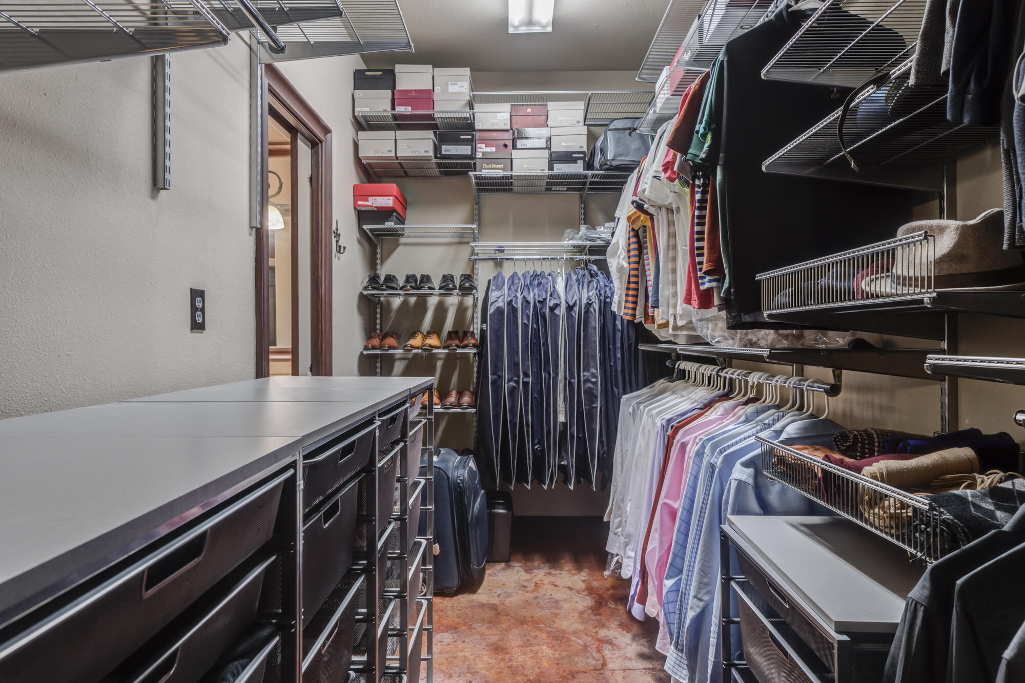 41 South Lake Shore Drive Ransom Canyon, TX 79366 - Photo 40 of 56 a view of walk in closet with clothes and shoes