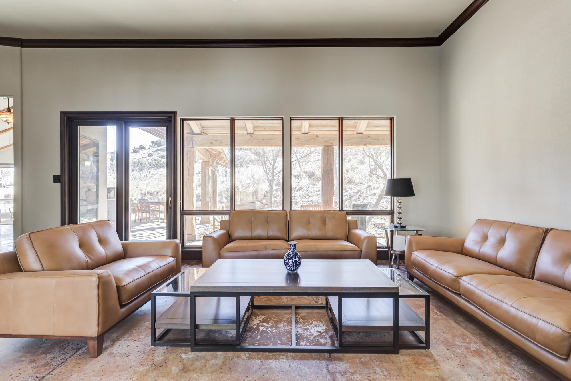 41 South Lake Shore Drive Ransom Canyon, TX 79366 - Photo 5 of 56 a living room with furniture wooden floor and a large window
