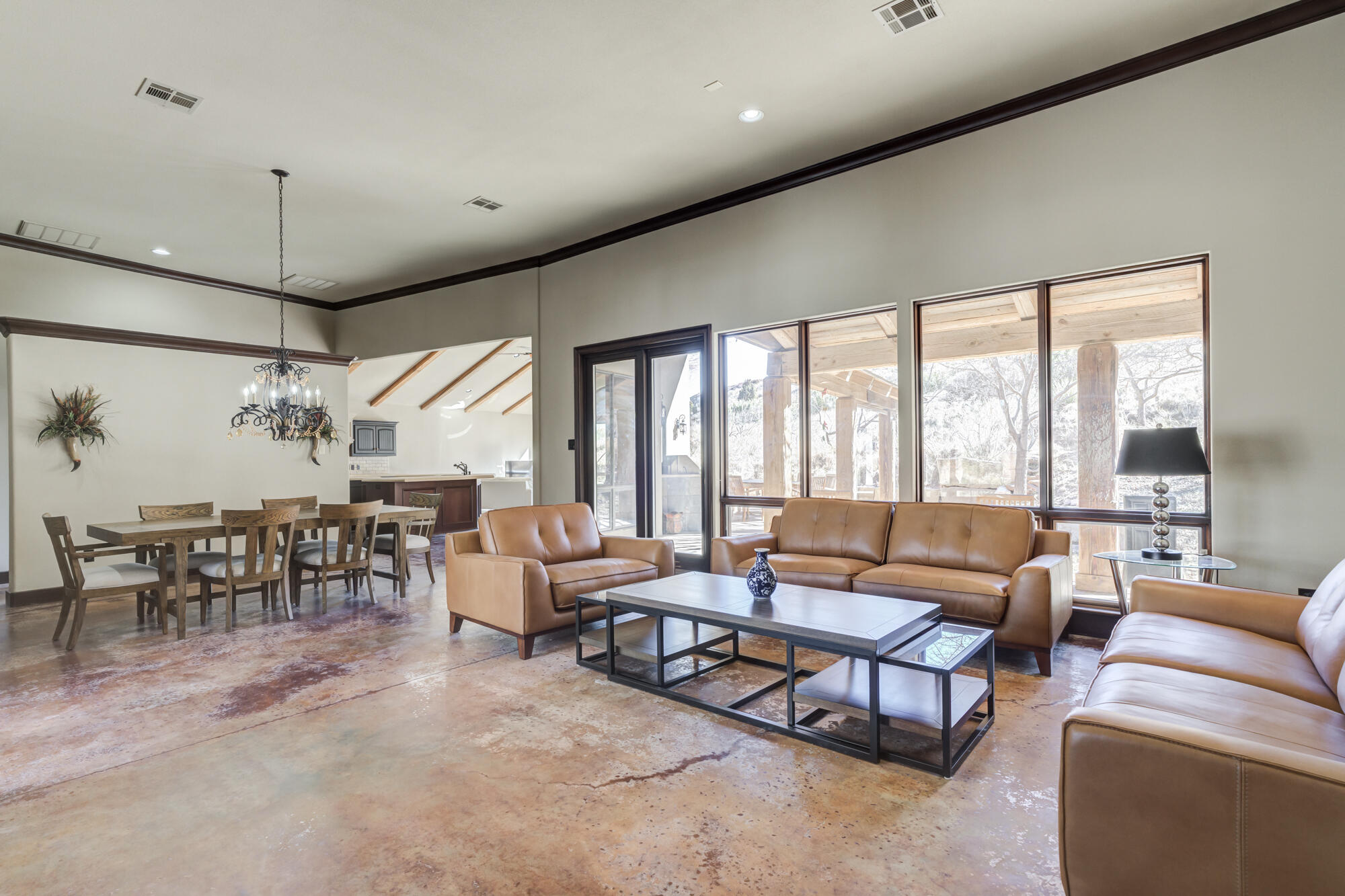 41 South Lake Shore Drive Ransom Canyon, TX 79366 - Photo 6 of 56 a living room with furniture and a large window