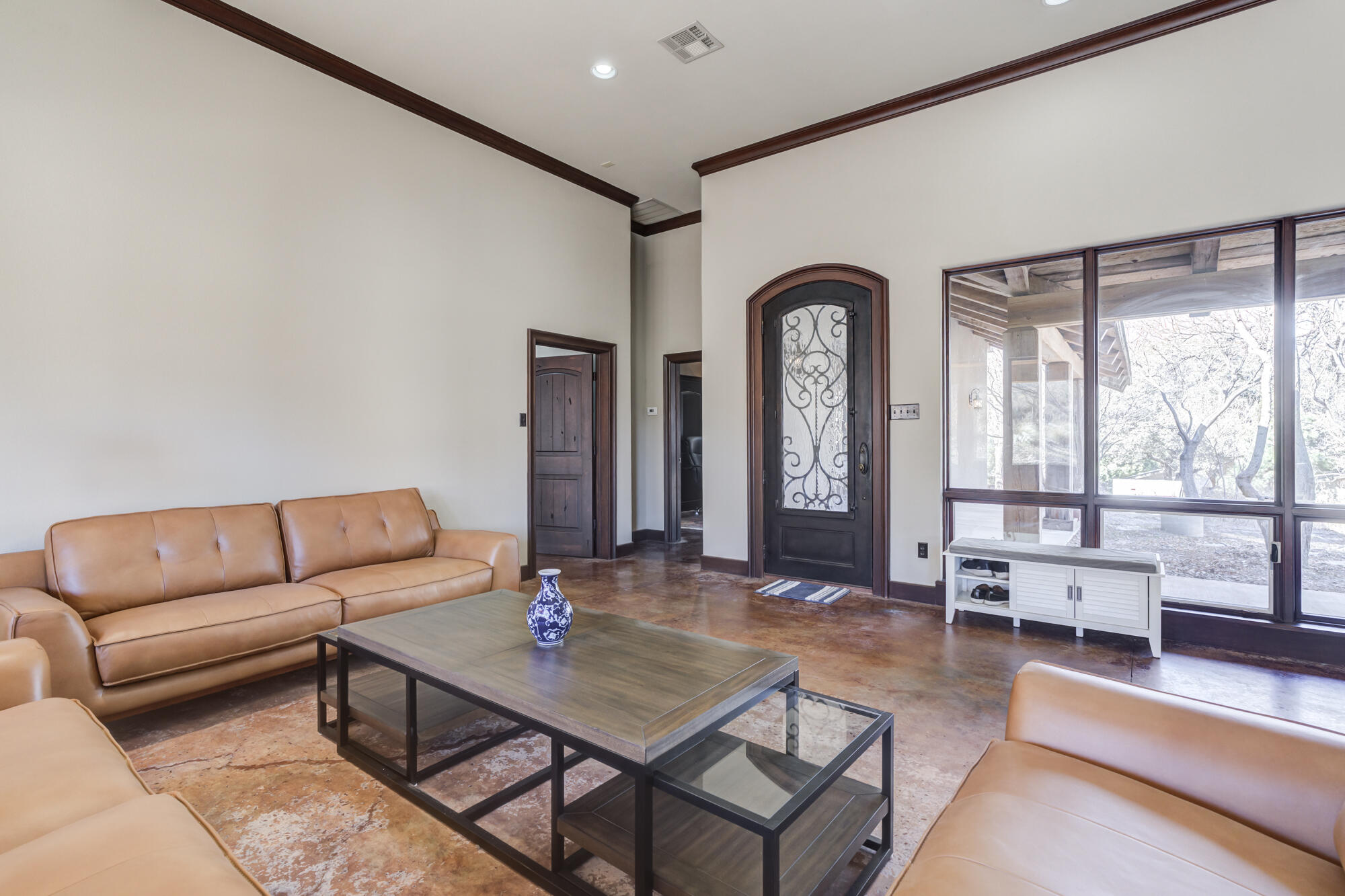 41 South Lake Shore Drive Ransom Canyon, TX 79366 - Photo 8 of 56 a living room with furniture and a large window