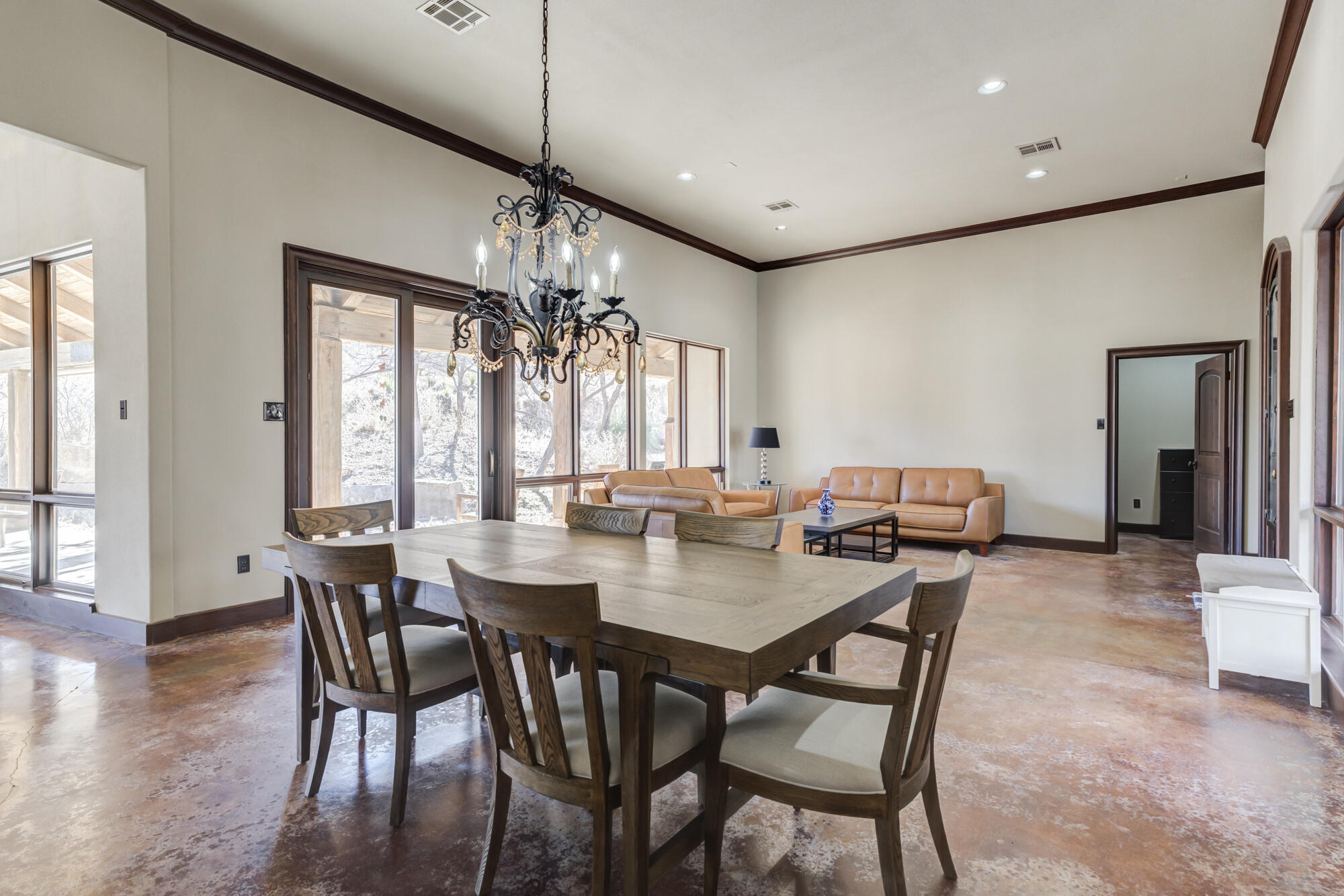 41 South Lake Shore Drive Ransom Canyon, TX 79366 - Photo 10 of 56 a view of a dining room with furniture window and wooden floor