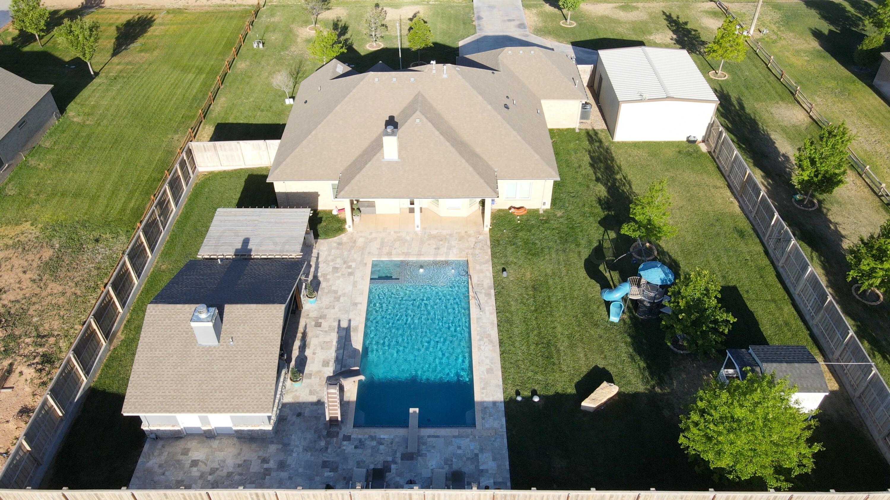 15201 Helium Road Amarillo, TX 79119 - Photo 56 of 61 an aerial view of a house with a yard