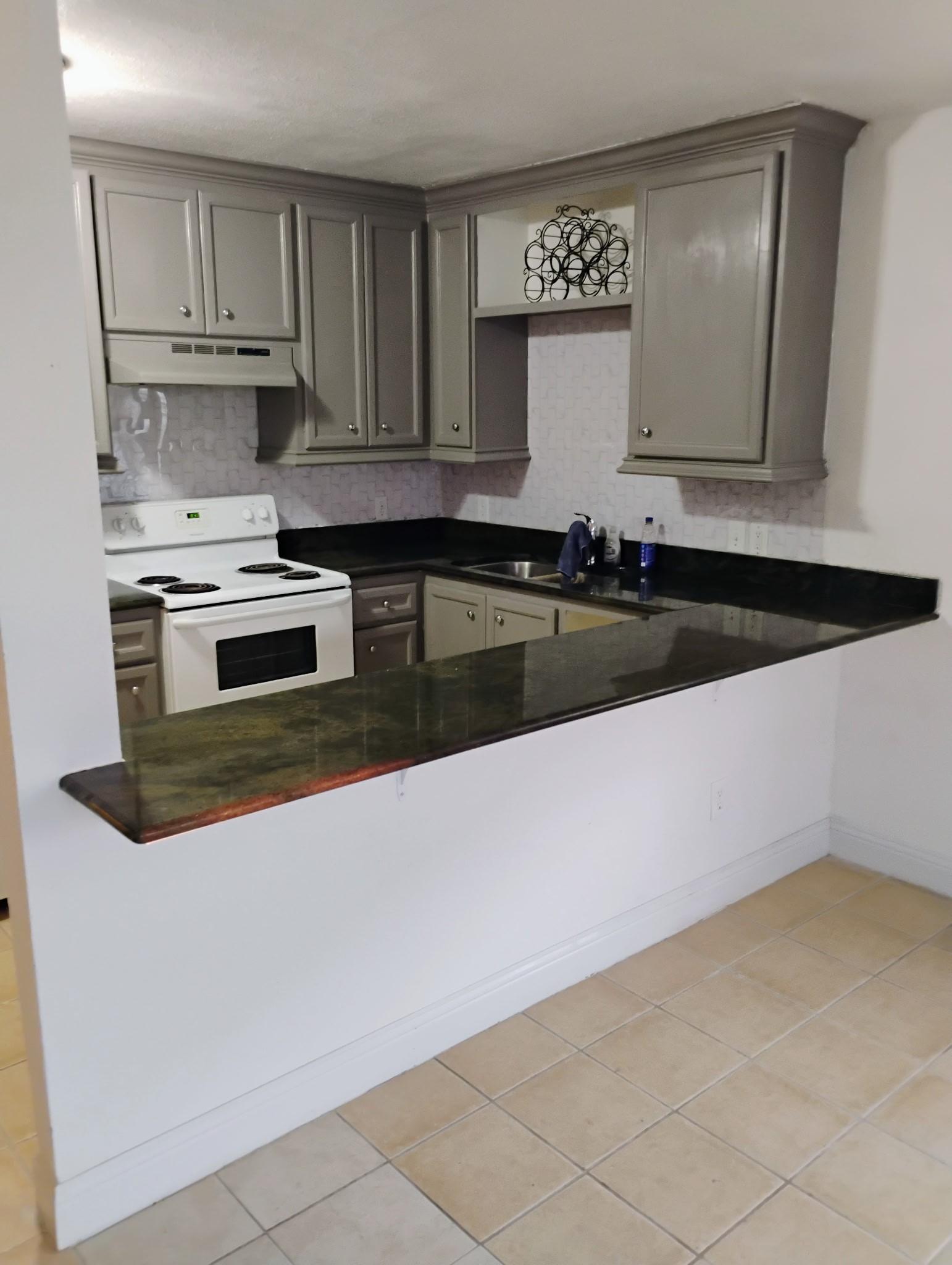 3002 Market Street, Unit 2 Houston, TX 77020 - Photo 2 of 13 a kitchen with granite countertop a sink a stove and cabinets