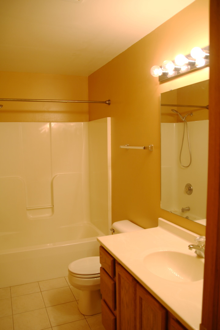 624 South Peace Road, Unit 624 Sycamore, IL 60178 - Photo 11 of 14 a bathroom with a granite countertop sink toilet and shower