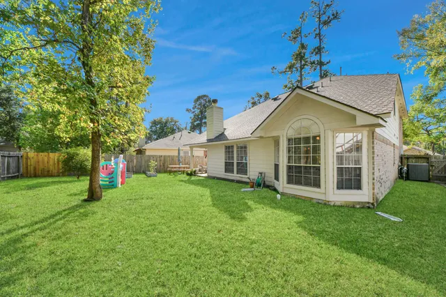 a view of a lush green field