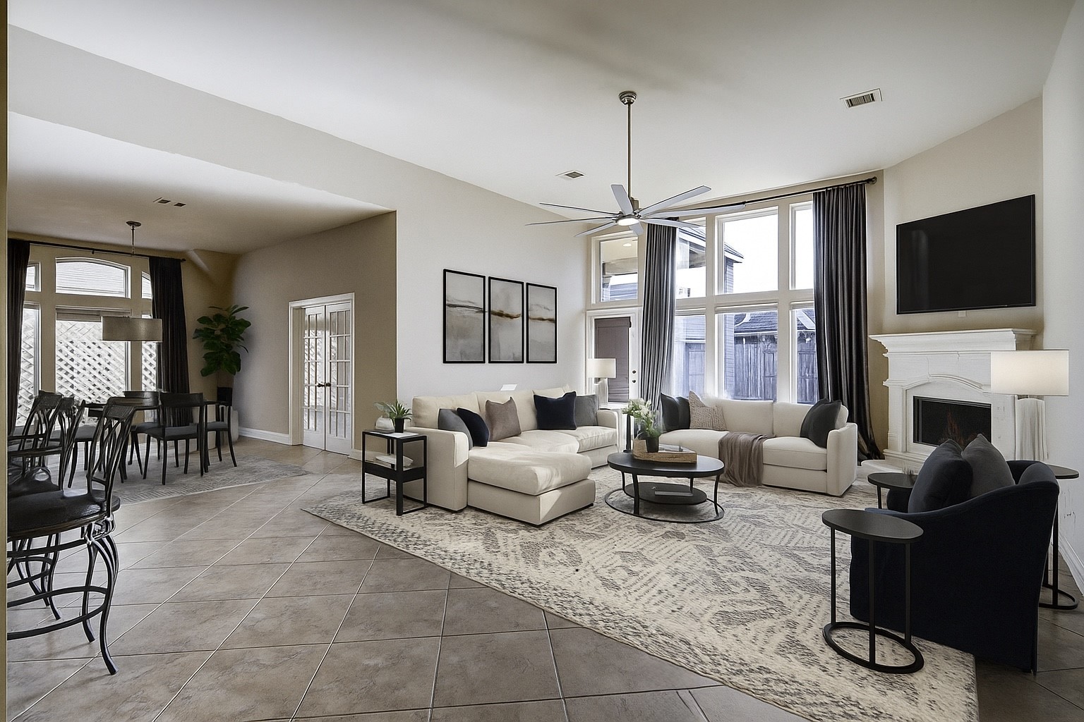 13506 Breakwater Path Loop Houston, TX 77044 - Photo 12 of 42 AI generated view of the living and breakfast nook.