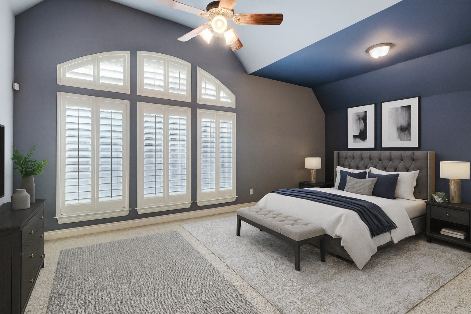 13506 Breakwater Path Loop Houston, TX 77044 - Photo 18 of 42 AI generated primary bedroom with plenty of space for a reading nook.