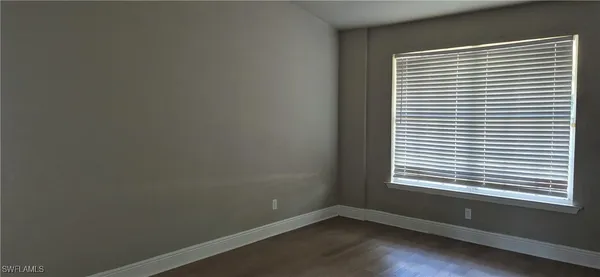 a view of a room with an empty space