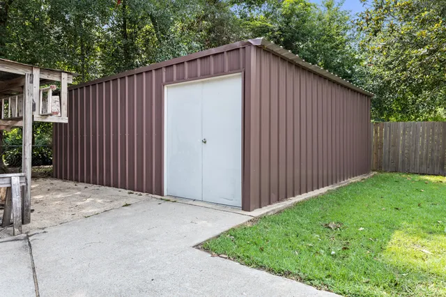 a backyard of a house