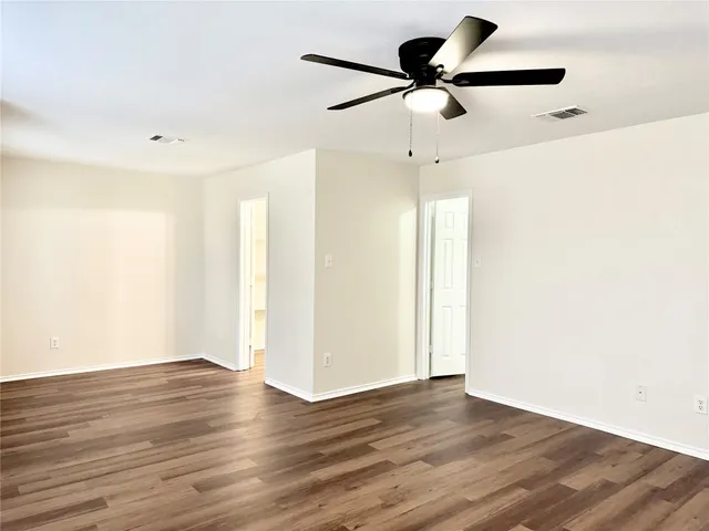 an empty room with a window