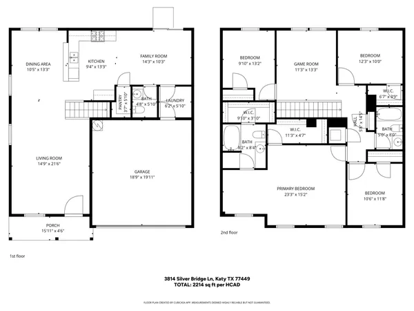 $2,100 | 3814 Silver Bridge Lane, Katy, TX 77449