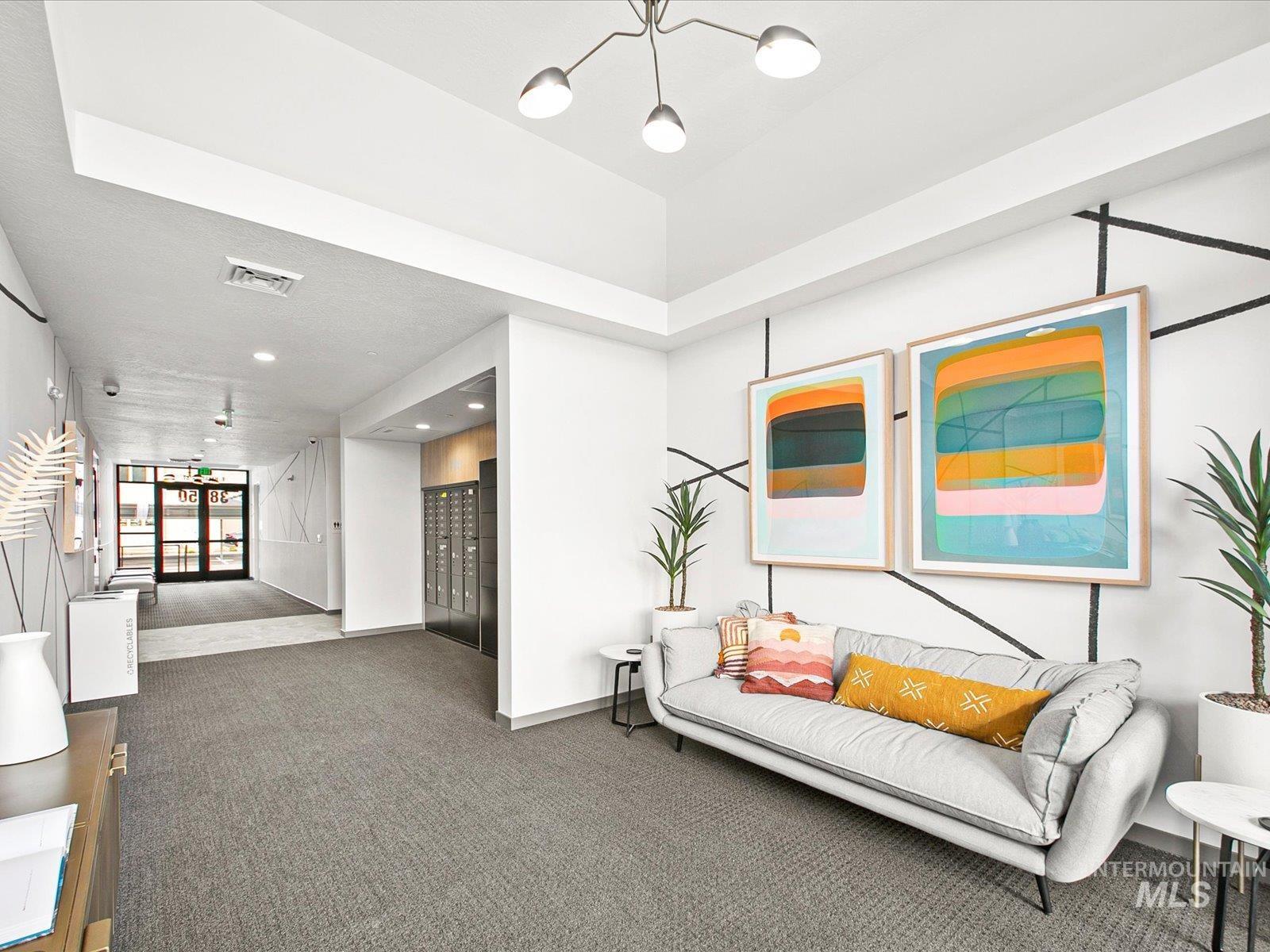 3850 East Haystack Street, Unit 302 Boise, ID 83716 - Photo 33 of 50 Sitting room featuring mail area and recessed lighting