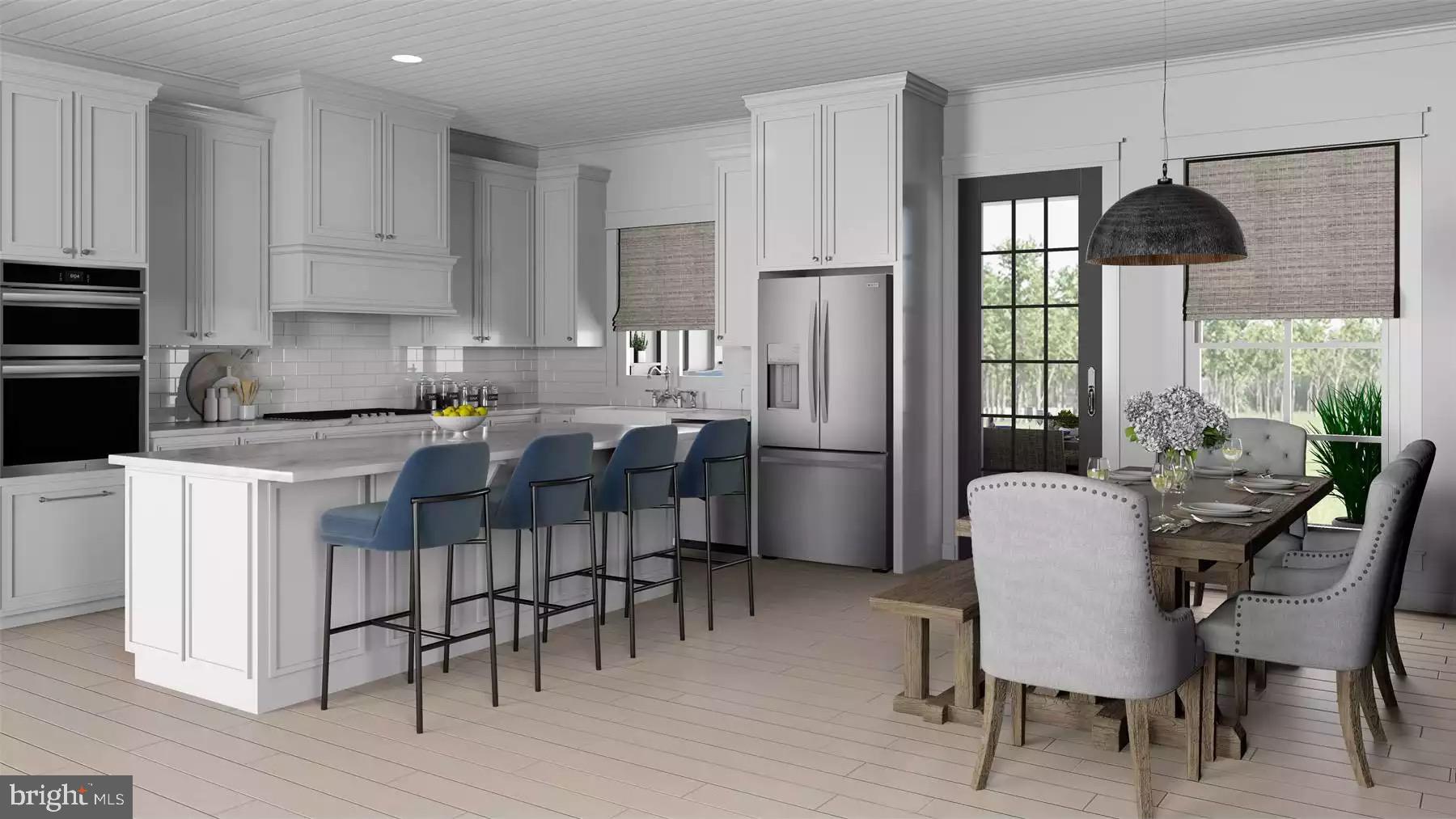 0 Old Harrisburg Road York Springs, PA 17372 - Photo 11 of 49 a kitchen with granite countertop a dining table chairs and a refrigerator