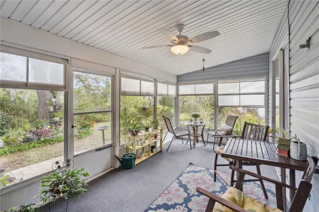 a outdoor space with furniture